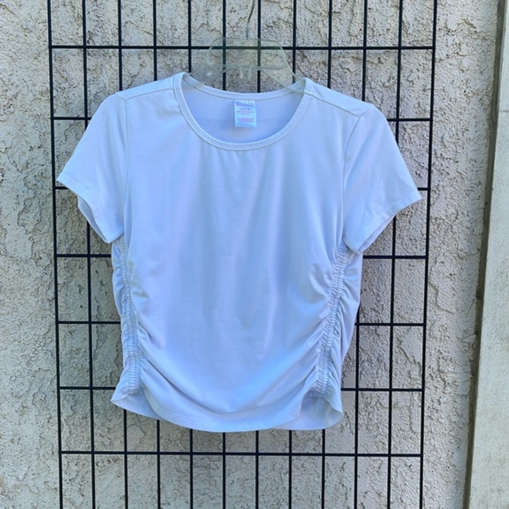 No Boundaries white short sleeve top size juniors L (11-13)